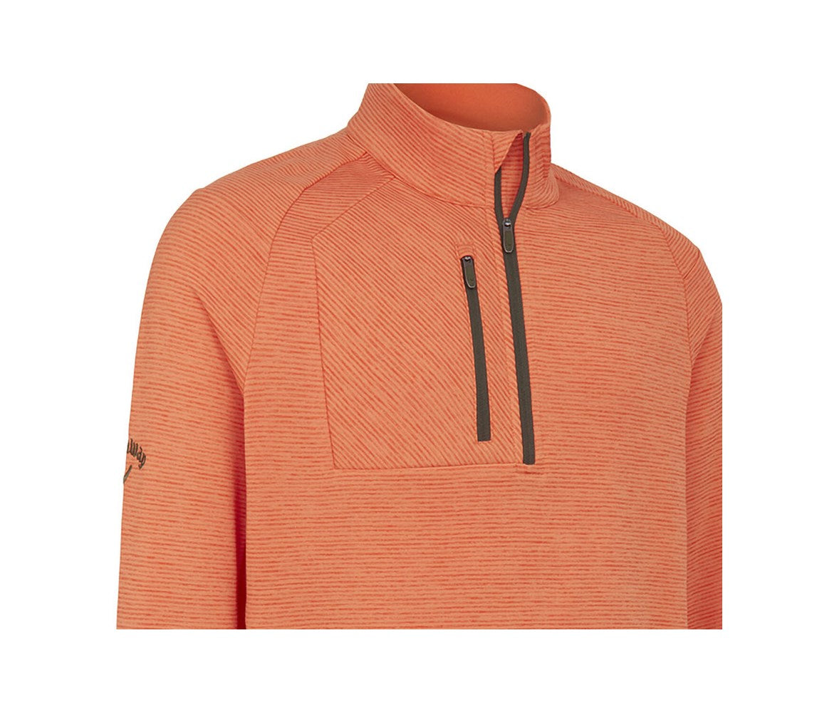 Callaway Golf Heather Stripe 1/4 Zip Thermal Pullover - Tigerlilly