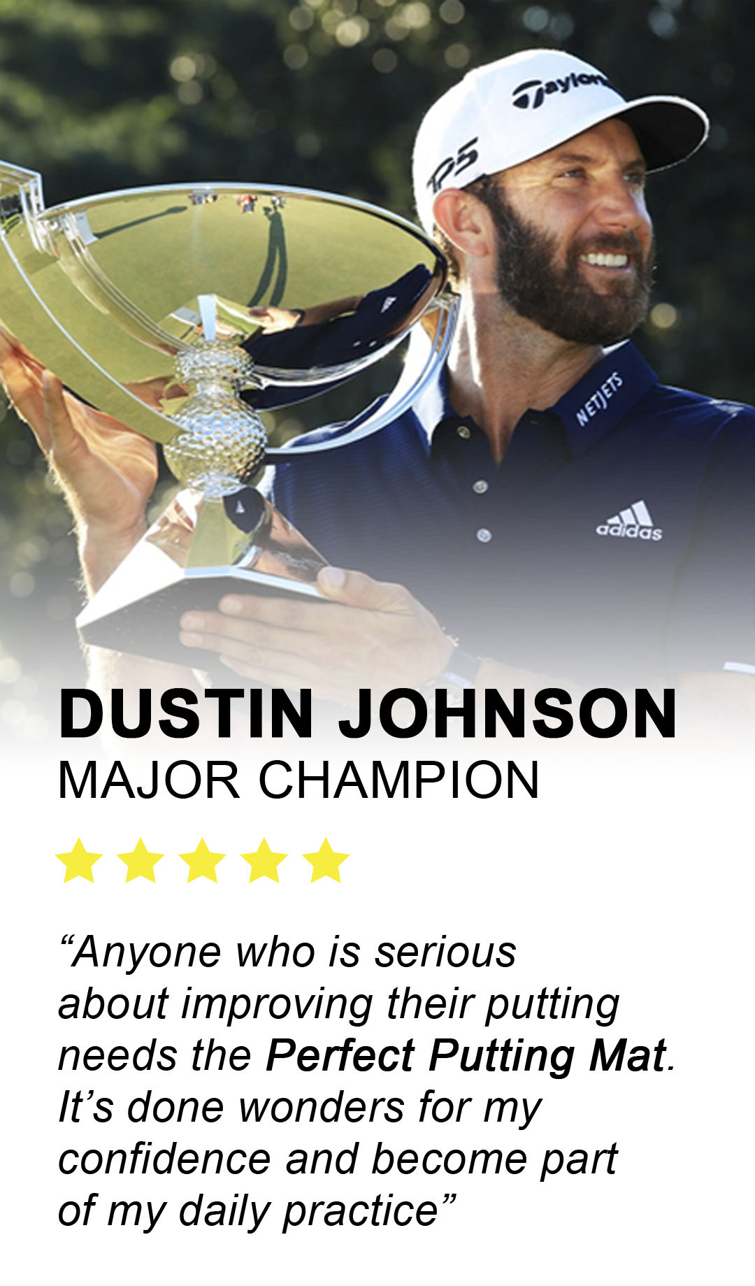 Perfect Practice Golf Putting Mat - Standard Edition - As Used By Dustin Johnson