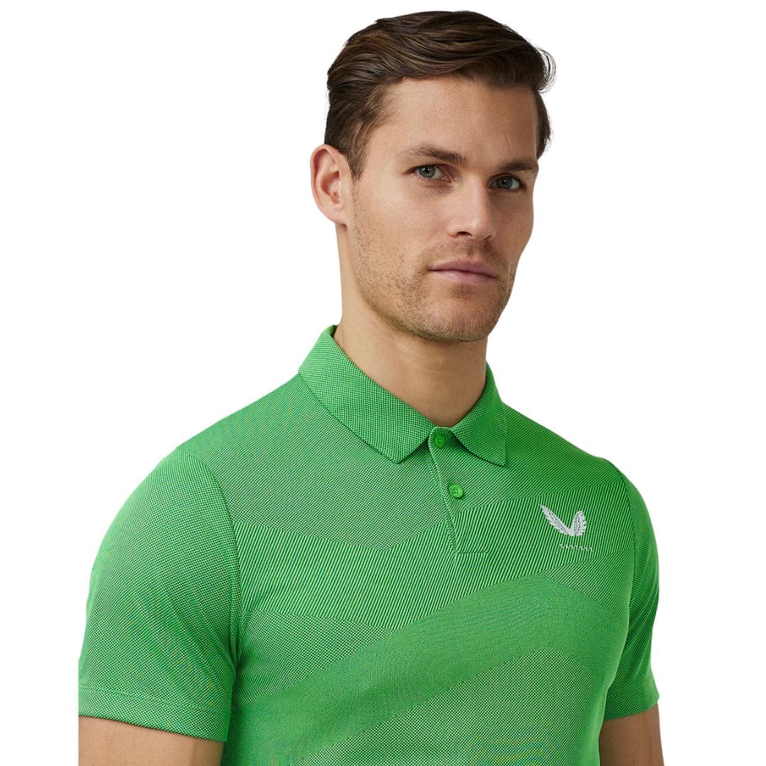 Castore Golf Engineered Knit Polo Shirt - Pine Green