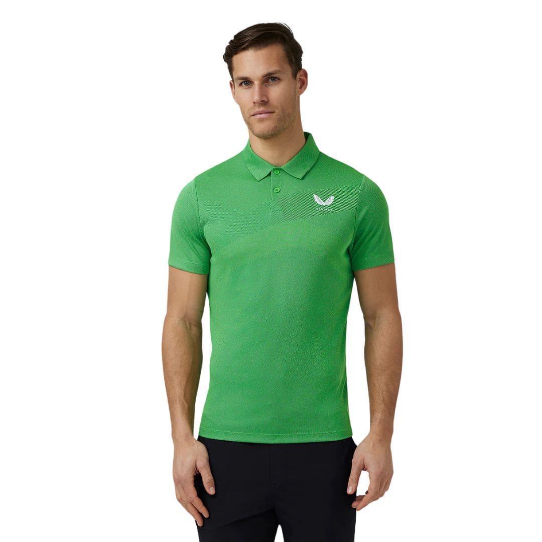 Castore Golf Engineered Knit Polo Shirt - Pine Green