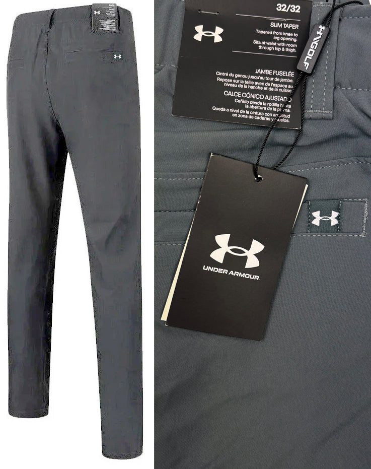 Under Armour EU Tech SLIM Tapered Golf Trousers - Dark Grey