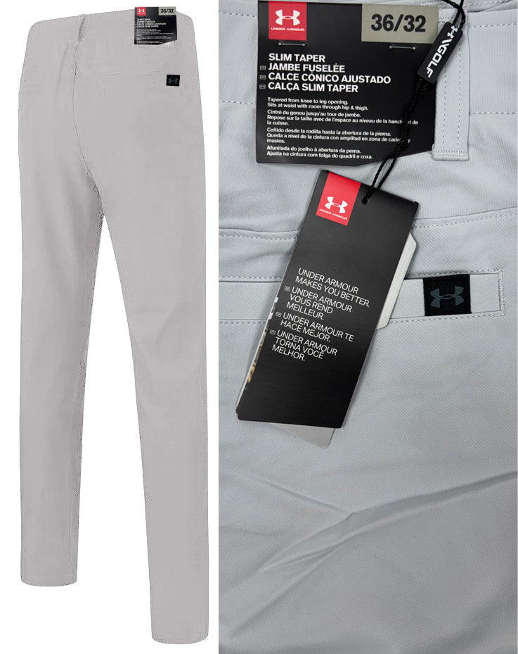 Under Armour EU Tech SLIM Tapered Golf Trousers - Halo Grey