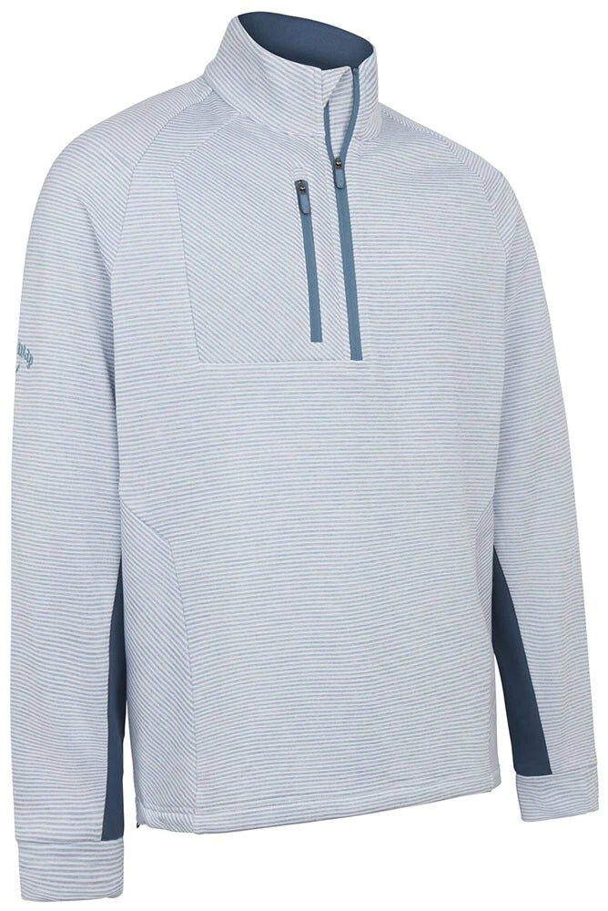 Callaway Golf Heather Stripe 1/4 Zip Thermal Pullover - Light Mountain Spring