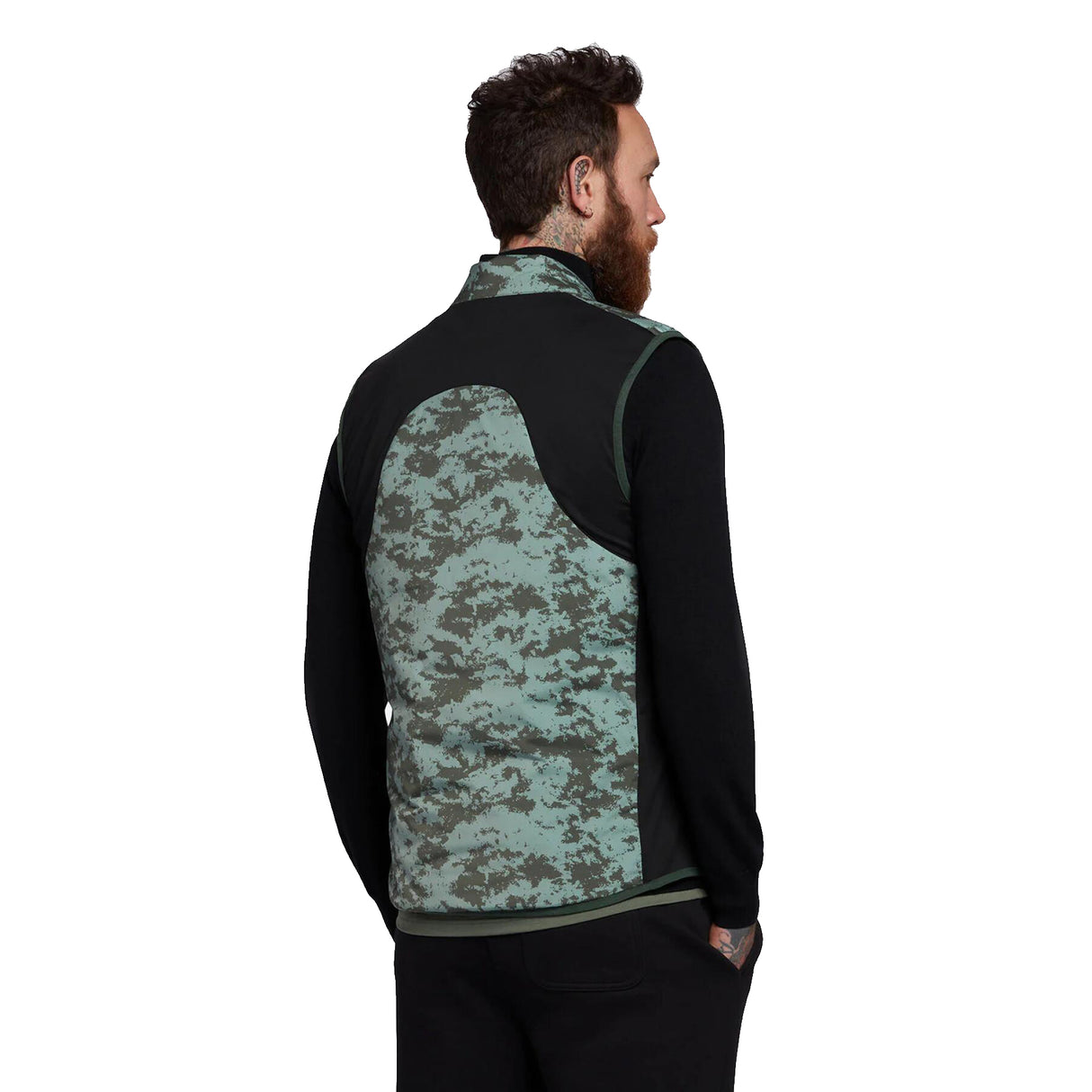 Lyle & Scott Golf Seafoam Print Primaloft Gilet - Cactus Green