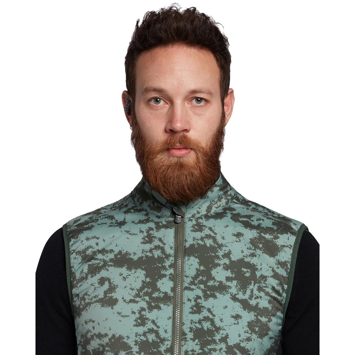 Lyle & Scott Golf Seafoam Print Primaloft Gilet - Cactus Green