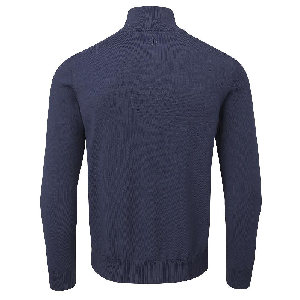 Oscar Jacobson Waldorf Cotton 1/4 Zip Pullover - Navy