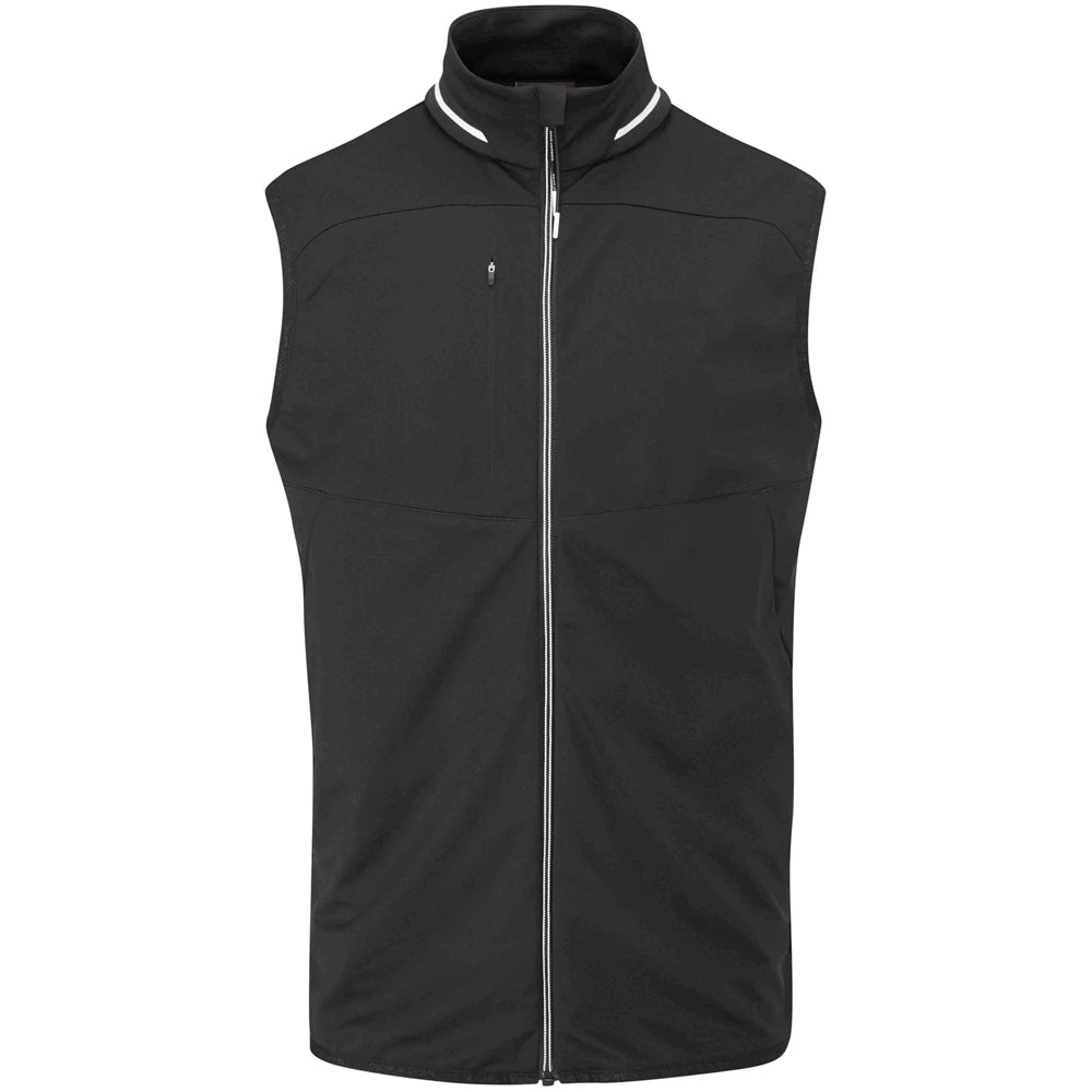 Oscar Jacobson Rolfe Full Zip Sleeveless Gilet - Black / White
