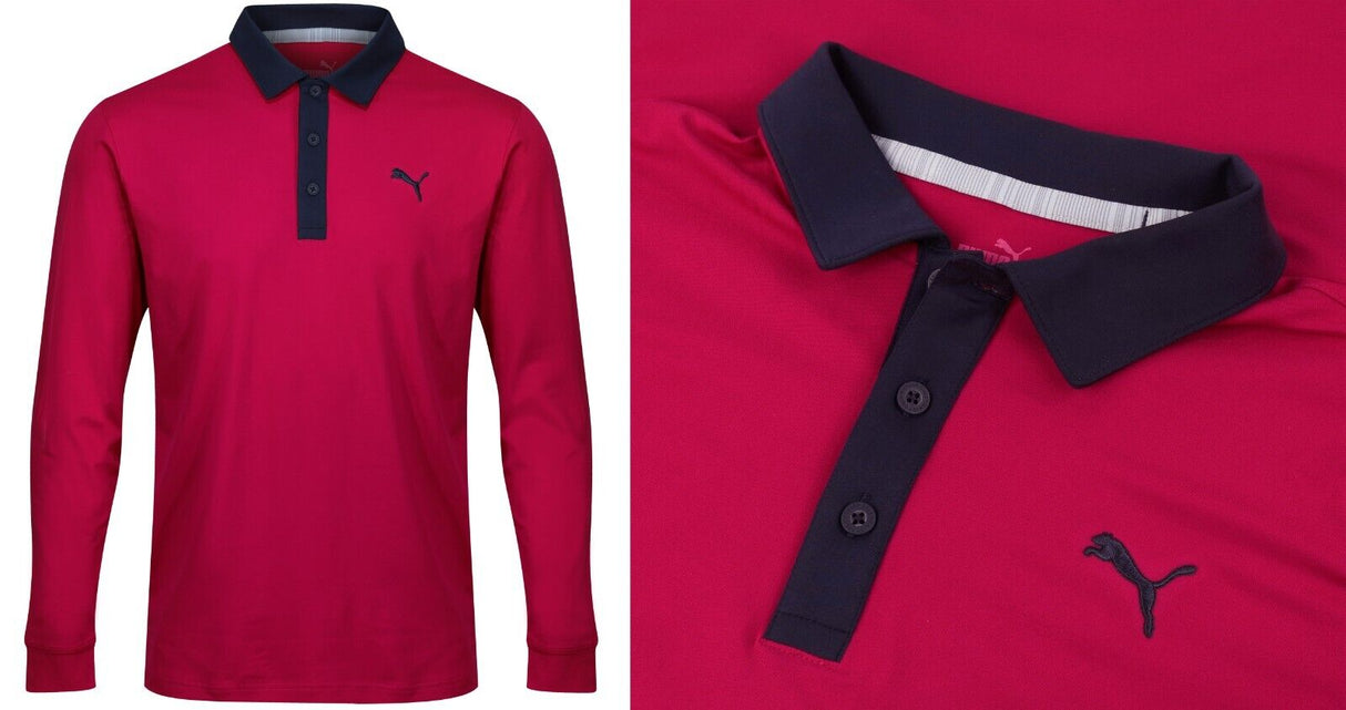 Puma Cloud Spun Long Sleeve Golf Polo Shirt