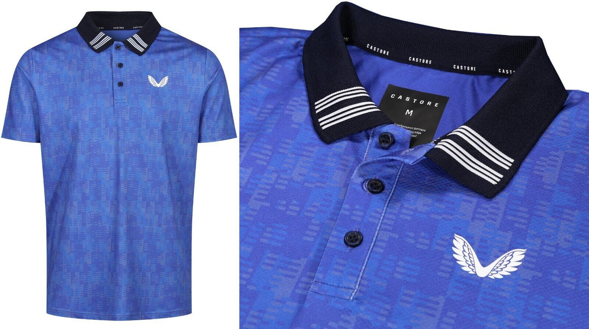 Castore Graphic Golf Polo Shirt - Geo Print