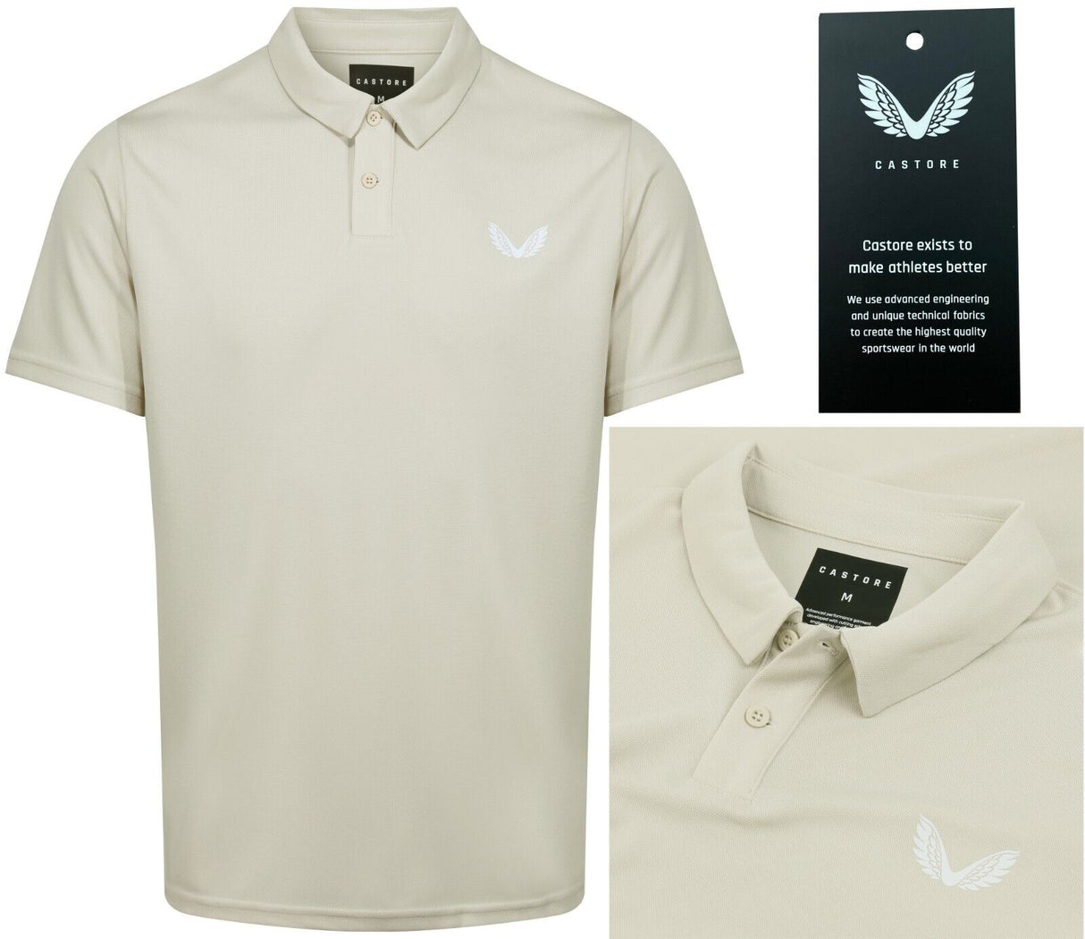 Castore Golf Tota Performance Polo Shirt - Stone