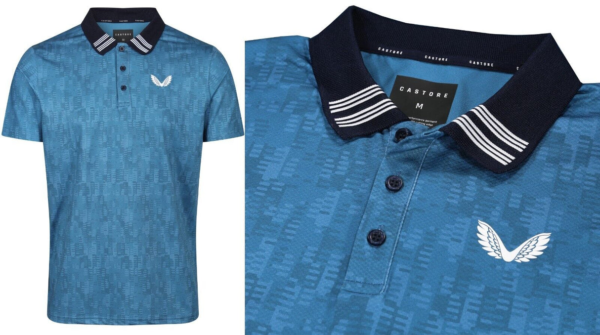 Castore Graphic Golf Polo Shirt - Geo Print
