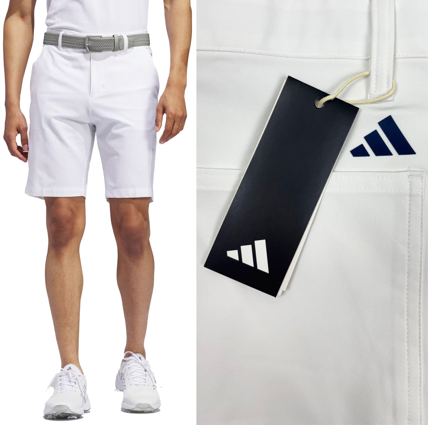 Adidas Utility Golf Shorts - 9" Inseam - White