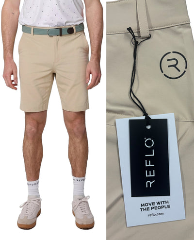 Reflo Icarian 2.0 Performance Tech Golf Shorts - Sand