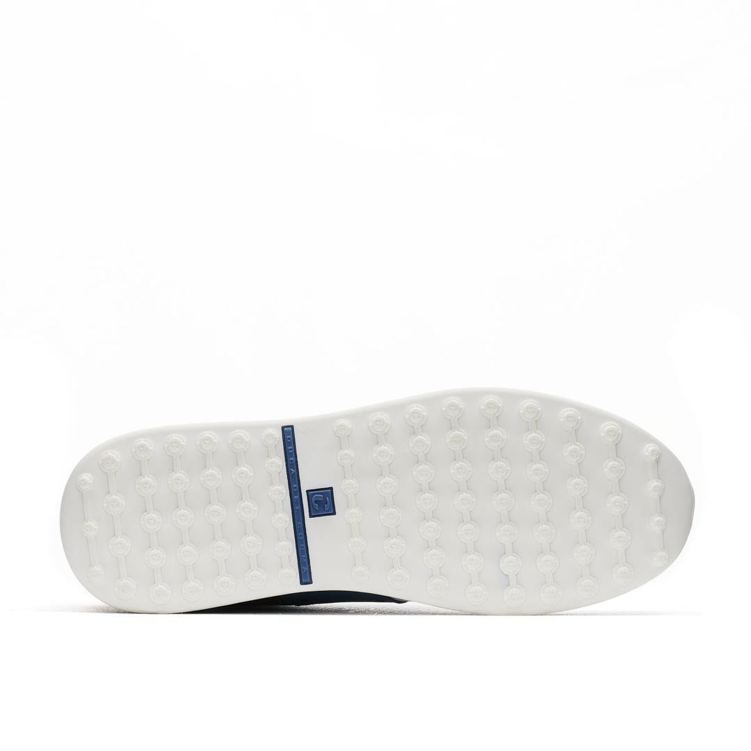 Duca Del Cosma Belair Premium Spikeless Golf Shoes - White / Cognac- Handmade in 🇵🇹