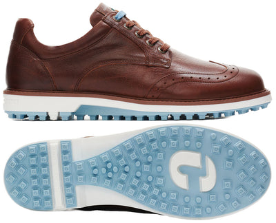 Duca Del Cosma Eldrado Premium Spikeless Golf Shoes - Cognac - Handmade in 🇵🇹