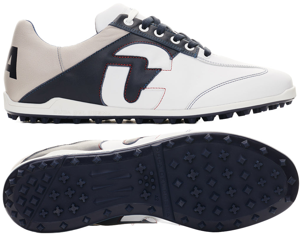 Duca Del Cosma Kubaneo Premium Spikeless Golf Shoes - White - Handmade in 🇵🇹