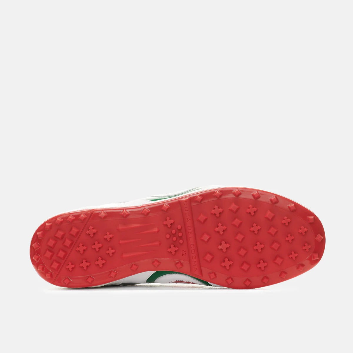 Duca Del Cosma Kuba 2.0 Premium Spikeless Golf Shoes - White / Green / Red - Handmade in 🇵🇹