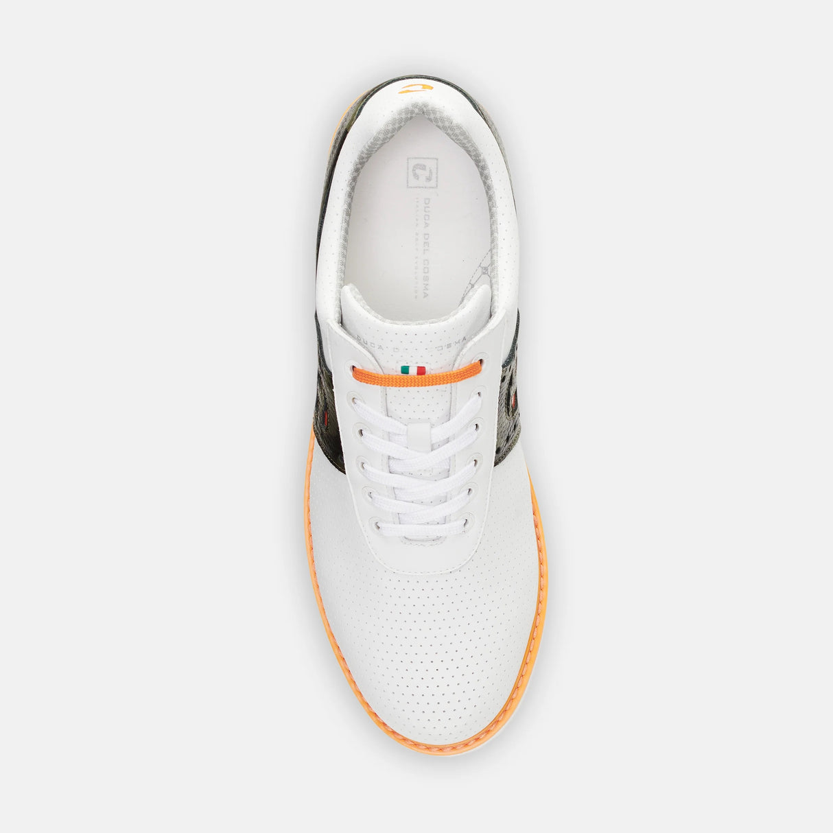 Duca Del Cosma Joost Luiten JL Premium Spikeless Golf Shoes - White / Camo - Handmade in 🇵🇹