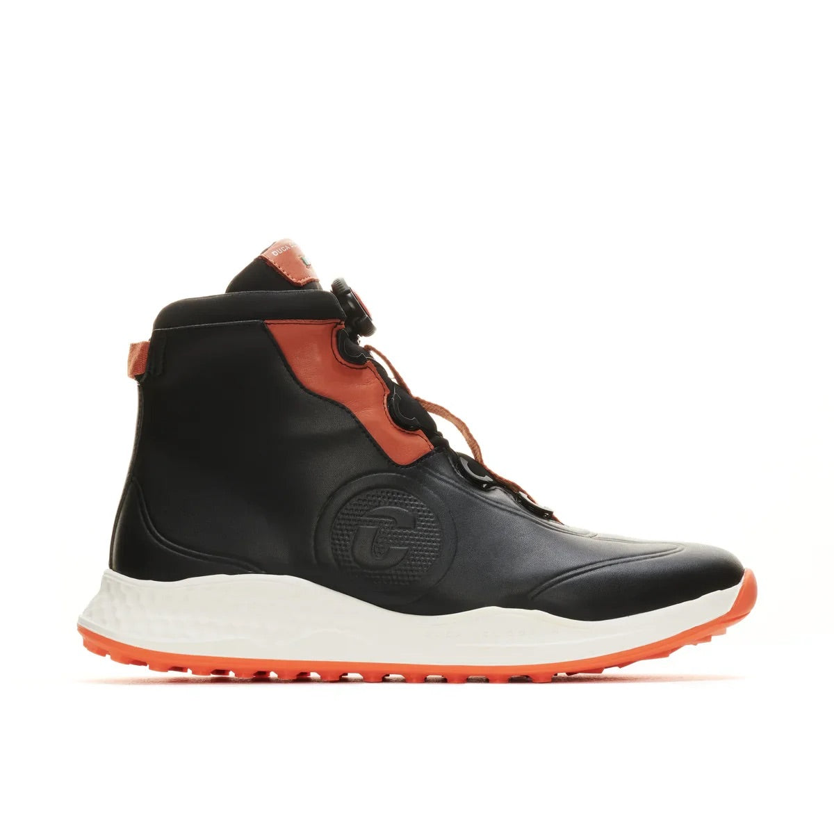 Duca Del Cosma Bologna BOA Premium Spikeless Golf Shoes Winter Boots - Black - Handmade in 🇵🇹