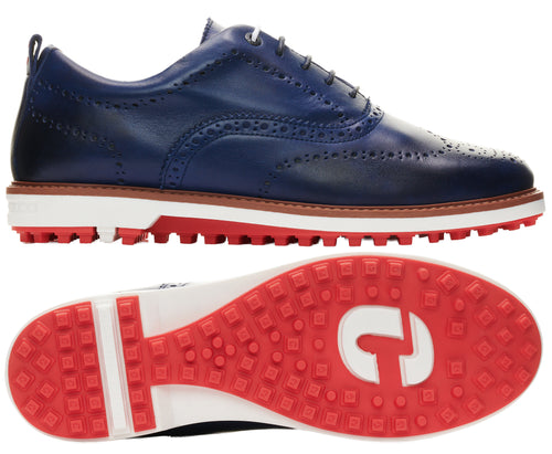 Duca Del Cosma Churchill Premium Spikeless Golf Shoes - Blue - Handmade in 🇵🇹