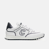 Duca Del Cosma Flyer Premium Spikeless Golf Shoes - White / Navy - Handmade in 🇵🇹