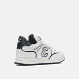 Duca Del Cosma Flyer Premium Spikeless Golf Shoes - White / Navy - Handmade in 🇵🇹
