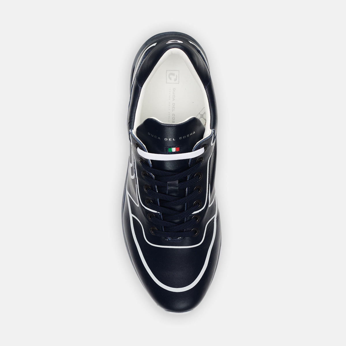 Duca Del Cosma Flyer Premium Spikeless Golf Shoes - Navy / White - Handmade in 🇵🇹