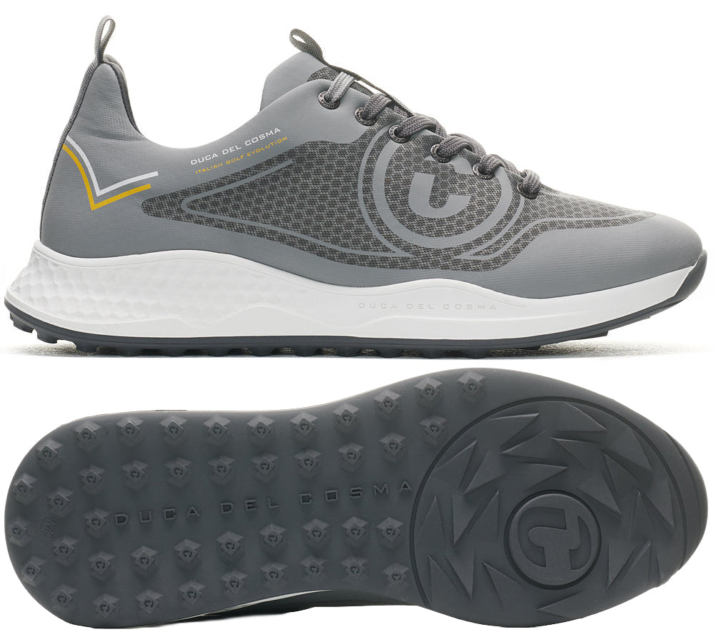 Duca Del Cosma Tomcat Spikeless Golf Shoes - Grey - Showerproof - Handmade in 🇵🇹