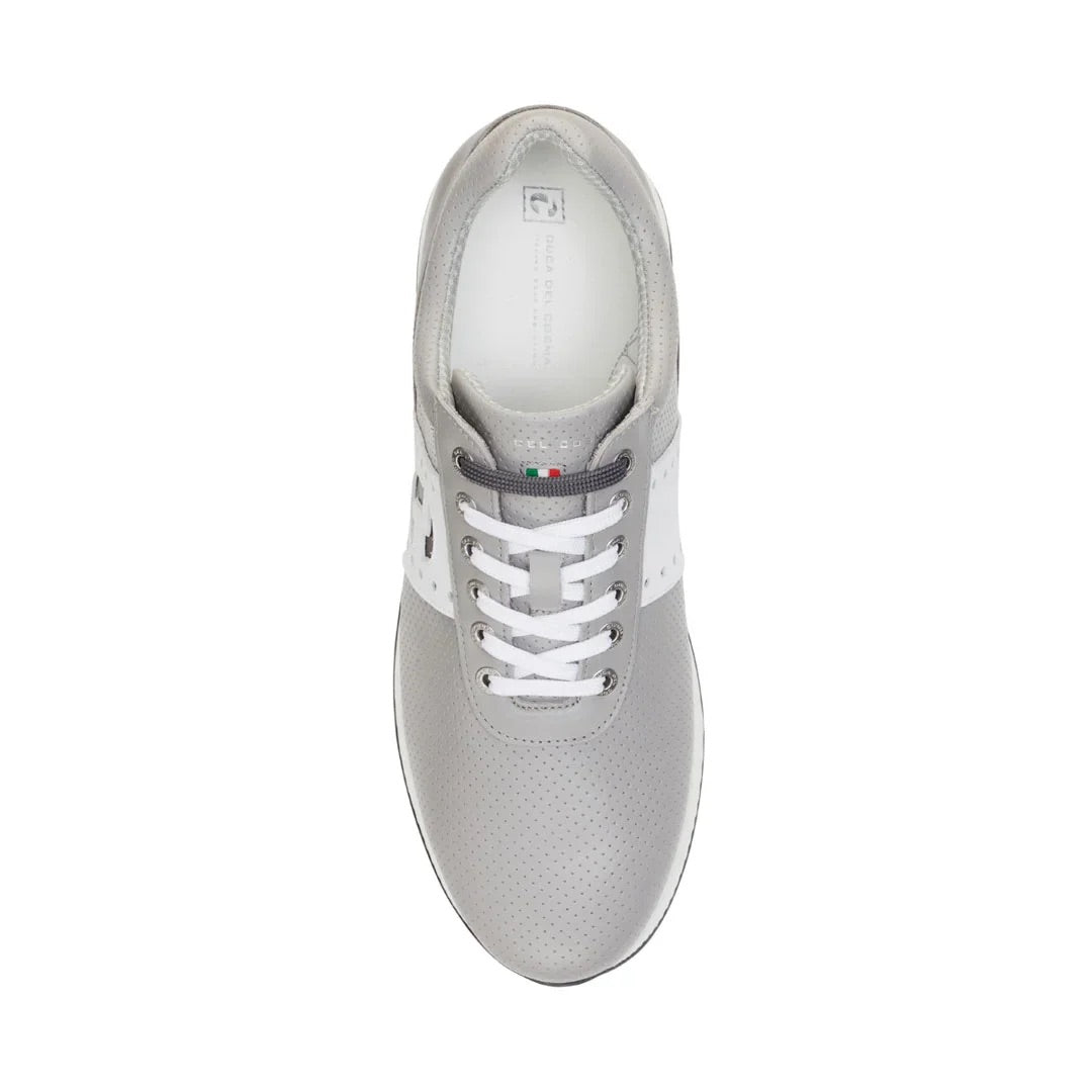 Duca Del Cosma Belair Premium Spikeless Golf Shoes - Grey / Dark Grey - Handmade in 🇵🇹