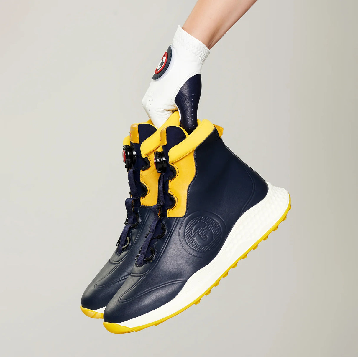 Duca Del Cosma Bologna BOA Premium Spikeless Golf Shoes Winter Boots - Navy - Handmade in 🇵🇹