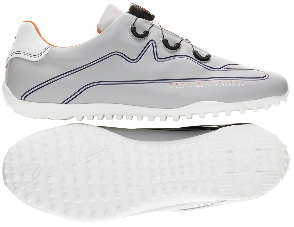Duca Del Cosma Navarino BOA Premium Spikeless Golf Shoes - Grey - Handmade in 🇵🇹