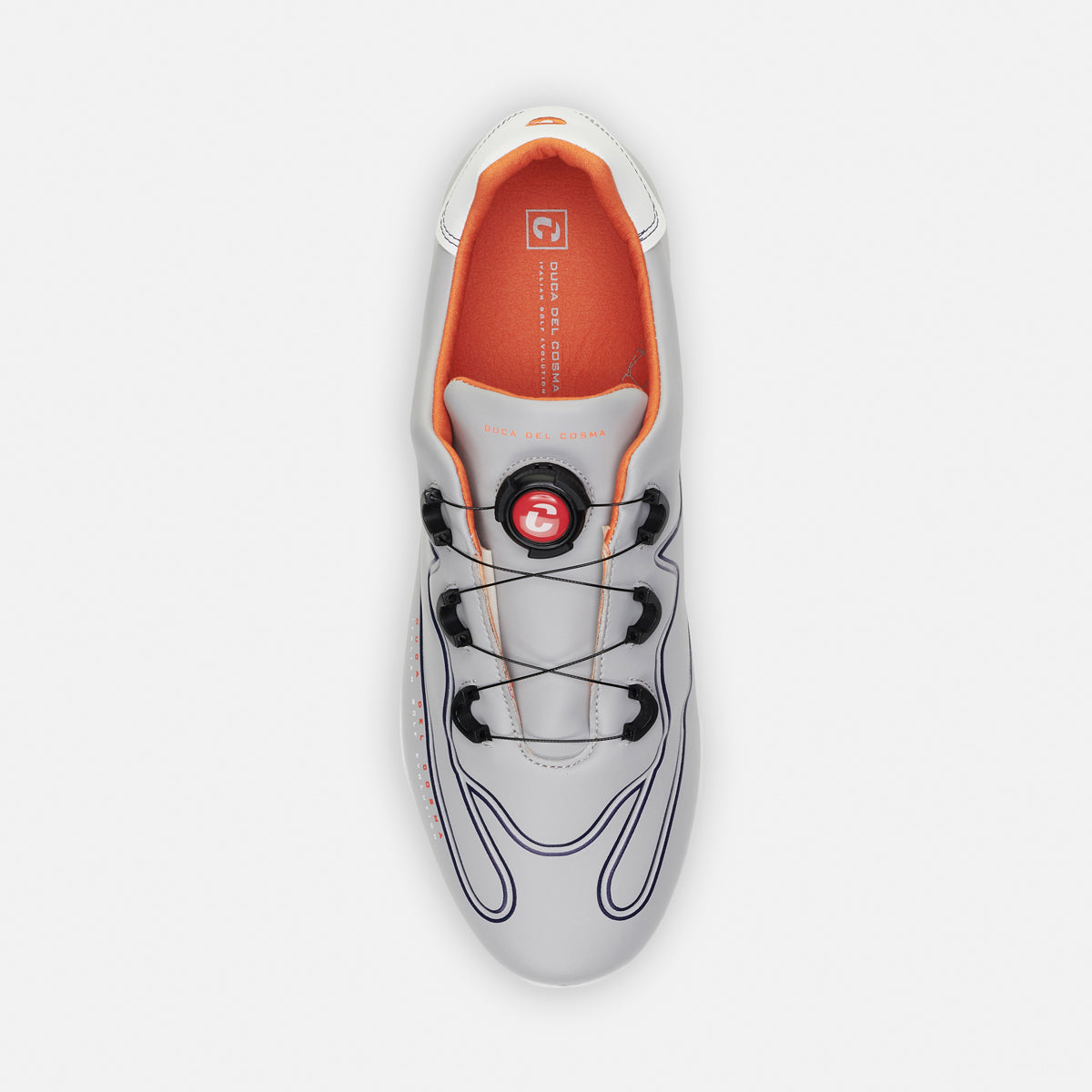 Duca Del Cosma Navarino BOA Premium Spikeless Golf Shoes - Grey - Handmade in 🇵🇹