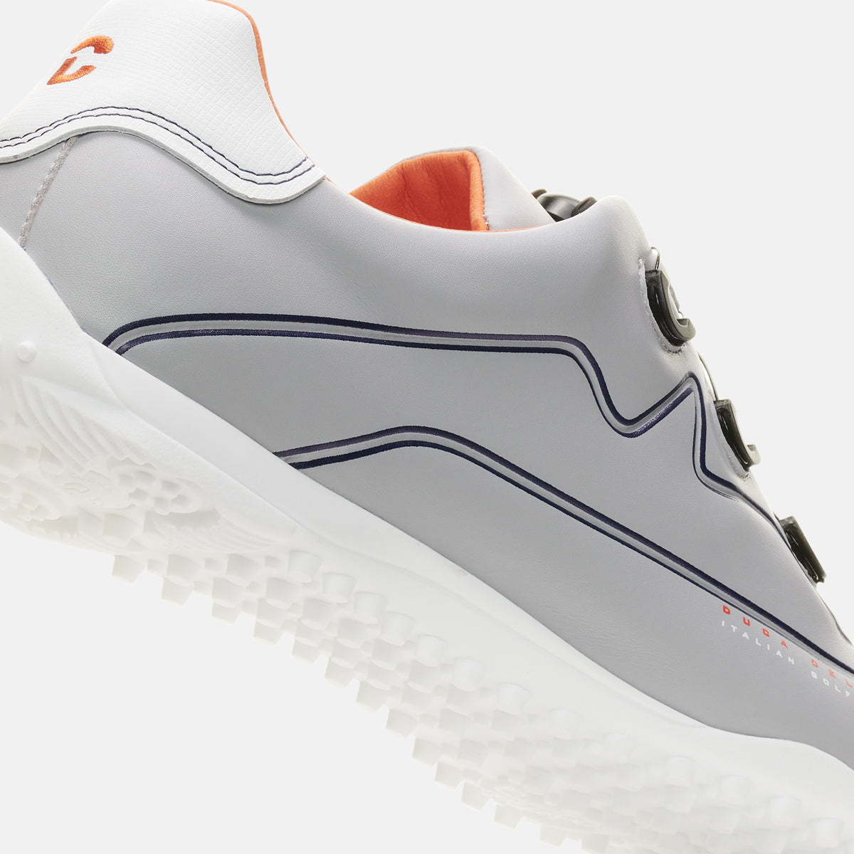 Duca Del Cosma Navarino BOA Premium Spikeless Golf Shoes - Grey - Handmade in 🇵🇹