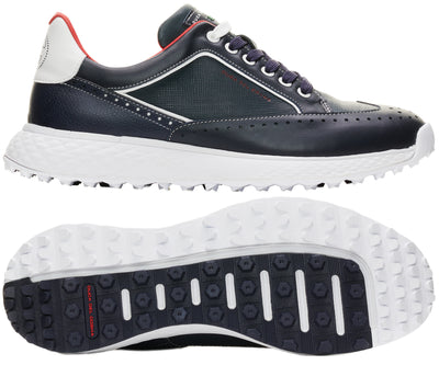 Duca Del Cosma Girona Premium Spikeless Golf Shoes - Navy / Red - Handmade in 🇵🇹