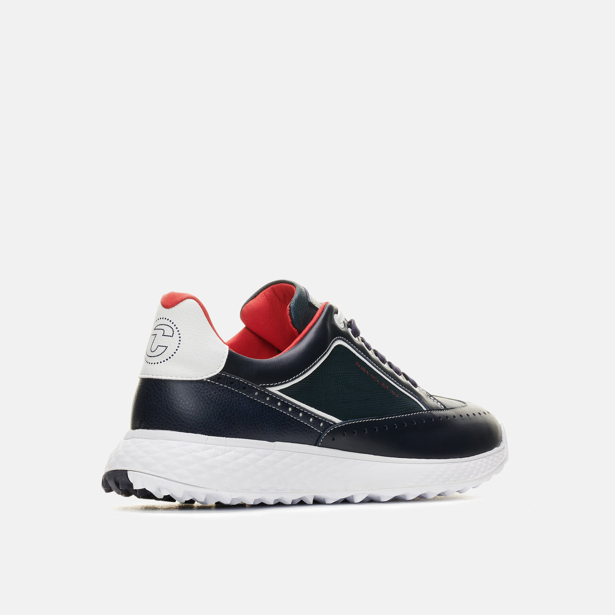 Duca Del Cosma Girona Premium Spikeless Golf Shoes - Navy / Red - Handmade in 🇵🇹
