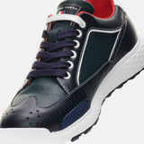 Duca Del Cosma Girona Premium Spikeless Golf Shoes - Navy / Red - Handmade in 🇵🇹