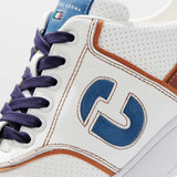 Duca Del Cosma Positano Premium Spikeless Golf Shoes - White / Cognac / Jeans - Handmade in 🇵🇹