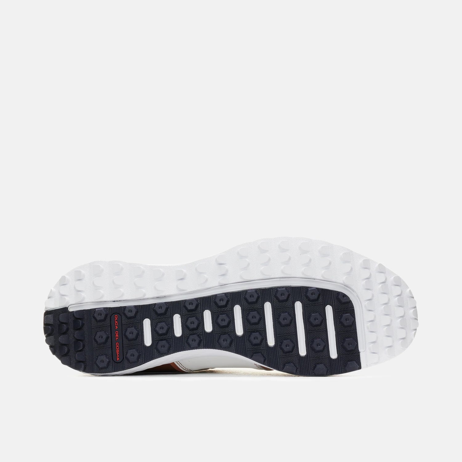 Duca Del Cosma Positano Premium Spikeless Golf Shoes - White / Cognac / Jeans - Handmade in 🇵🇹