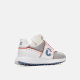 Duca Del Cosma Positano Premium Spikeless Golf Shoes - Grey / White / Red - Handmade in 🇵🇹