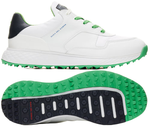 Duca Del Cosma Pagani Premium Spikeless Golf Shoes - White / Navy / Green - Handmade in 🇵🇹