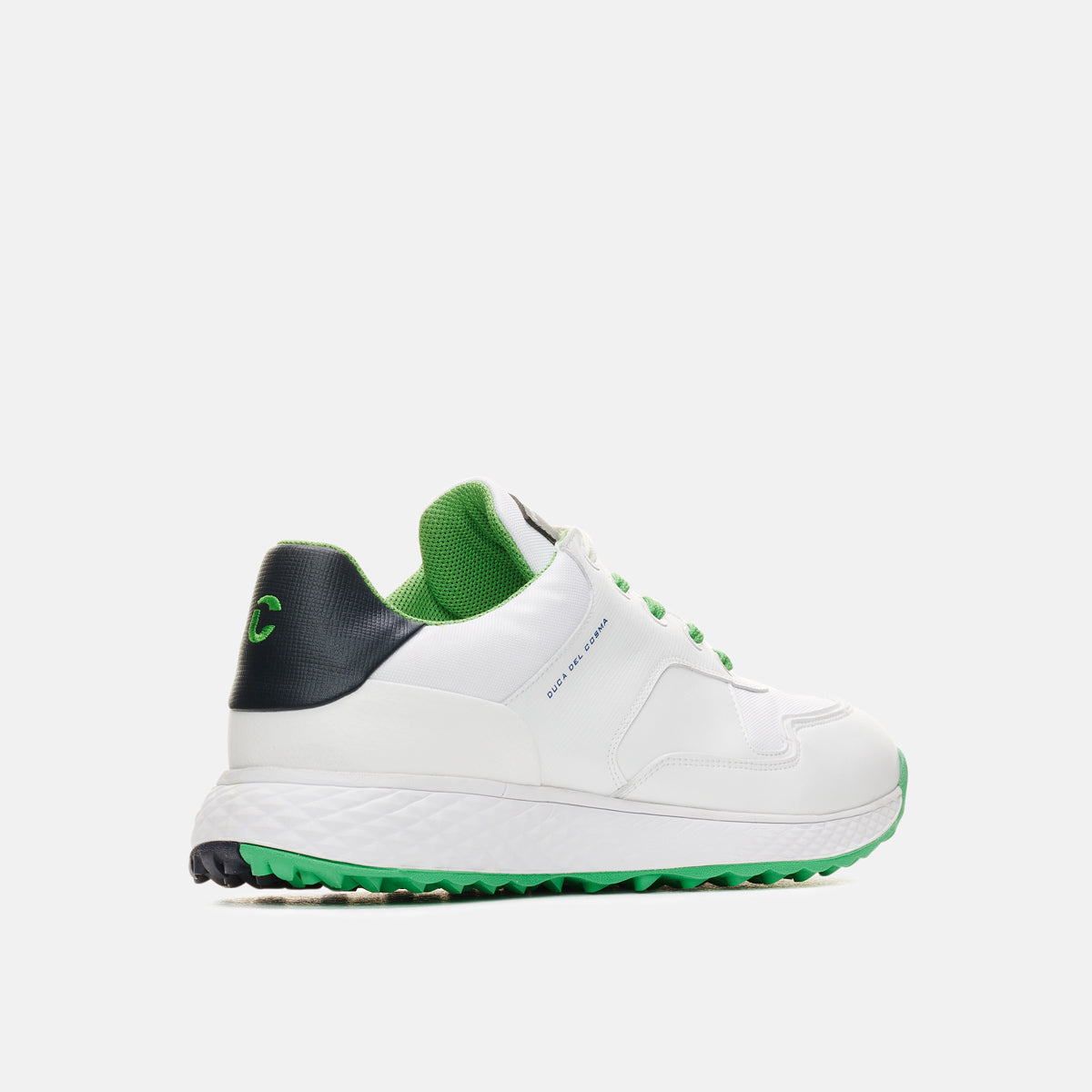 Duca Del Cosma Pagani Premium Spikeless Golf Shoes - White / Navy / Green - Handmade in 🇵🇹