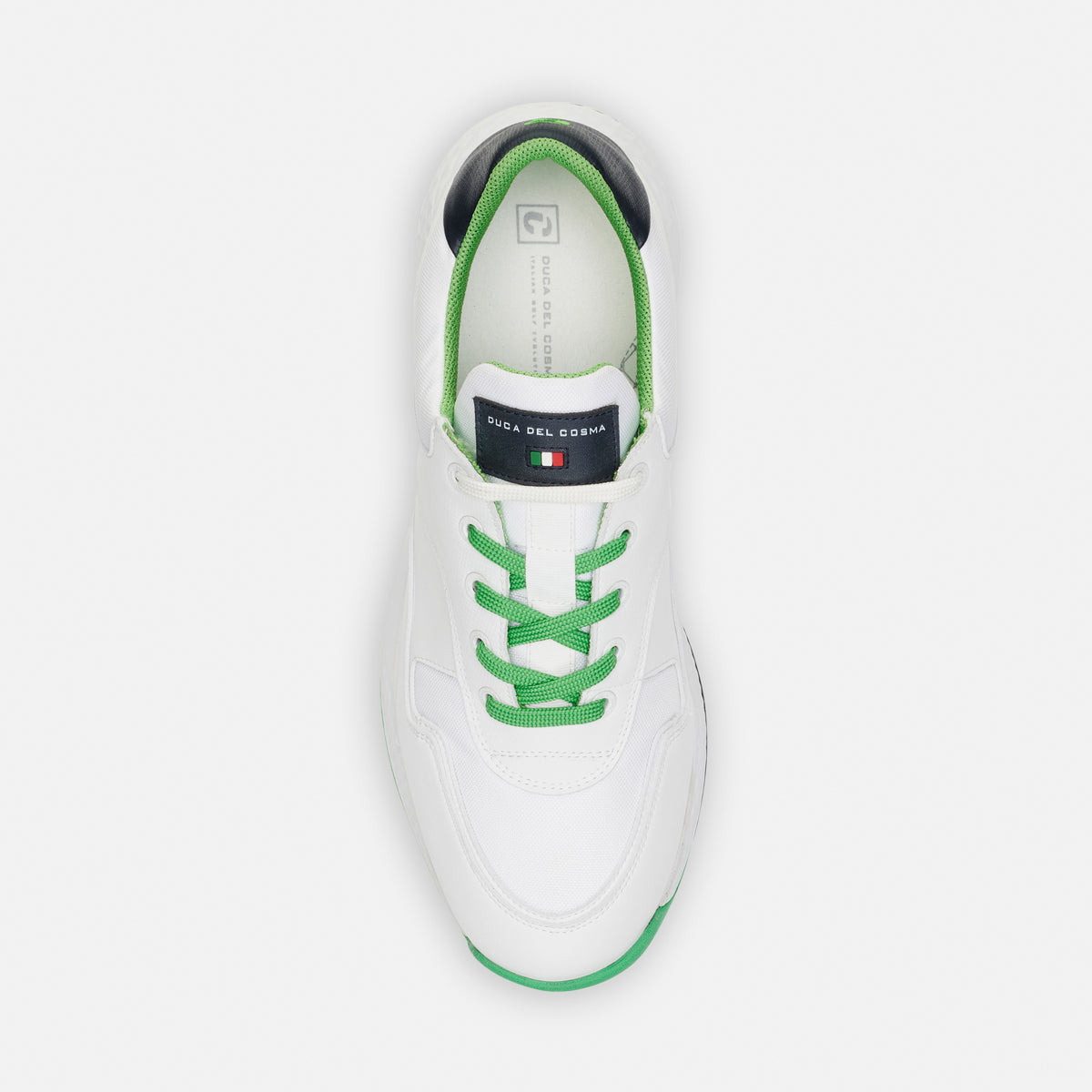 Duca Del Cosma Pagani Premium Spikeless Golf Shoes - White / Navy / Green - Handmade in 🇵🇹