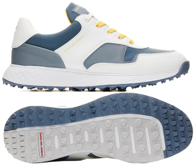 Duca Del Cosma Pagani Premium Spikeless Golf Shoes - White / Grey / Yellow - Handmade in 🇵🇹