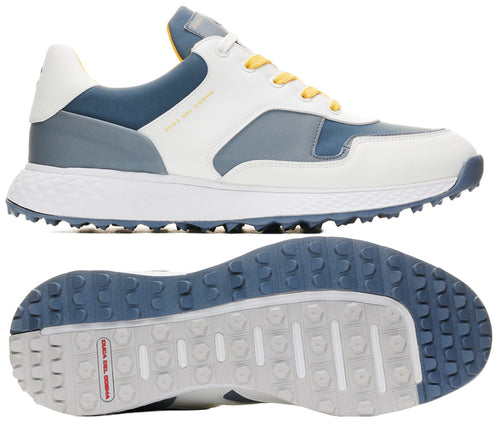Duca Del Cosma Pagani Premium Spikeless Golf Shoes - White / Grey / Yellow - Handmade in 🇵🇹 (Copy)