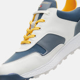 Duca Del Cosma Pagani Premium Spikeless Golf Shoes - White / Grey / Yellow - Handmade in 🇵🇹