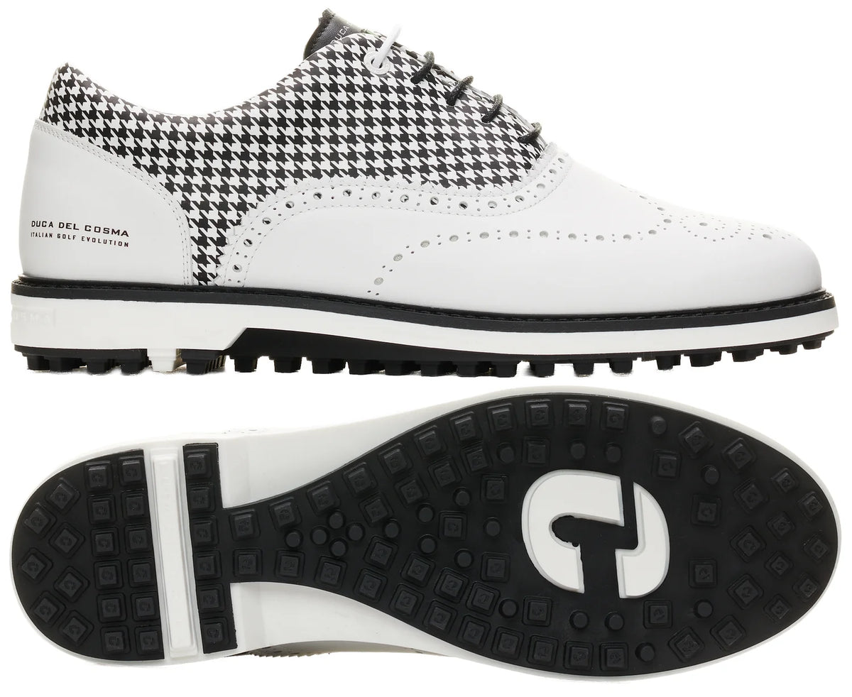Duca Del Cosma Dandy Leggero Golf Shoes - SAMPLE - White / Black