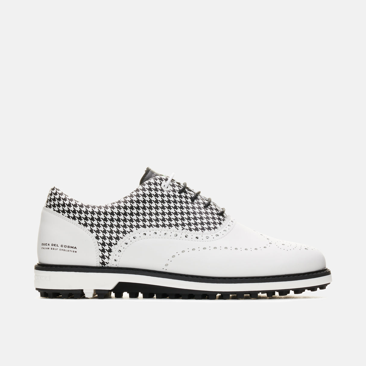 Duca Del Cosma Dandy Premium Spikeless Golf Shoes - White / Black - Handmade in 🇵🇹
