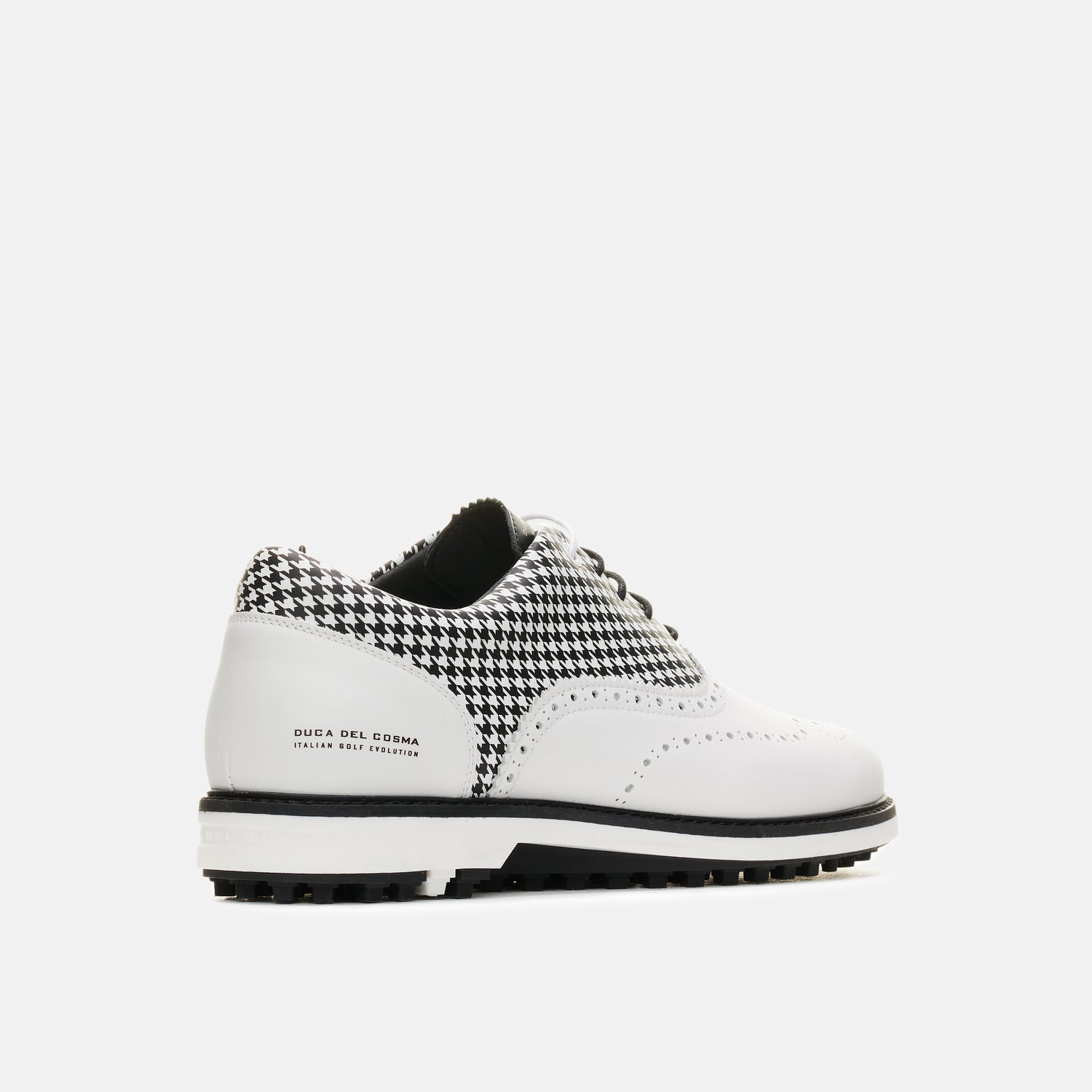 Duca Del Cosma Dandy Premium Spikeless Golf Shoes - White / Black - Handmade in 🇵🇹