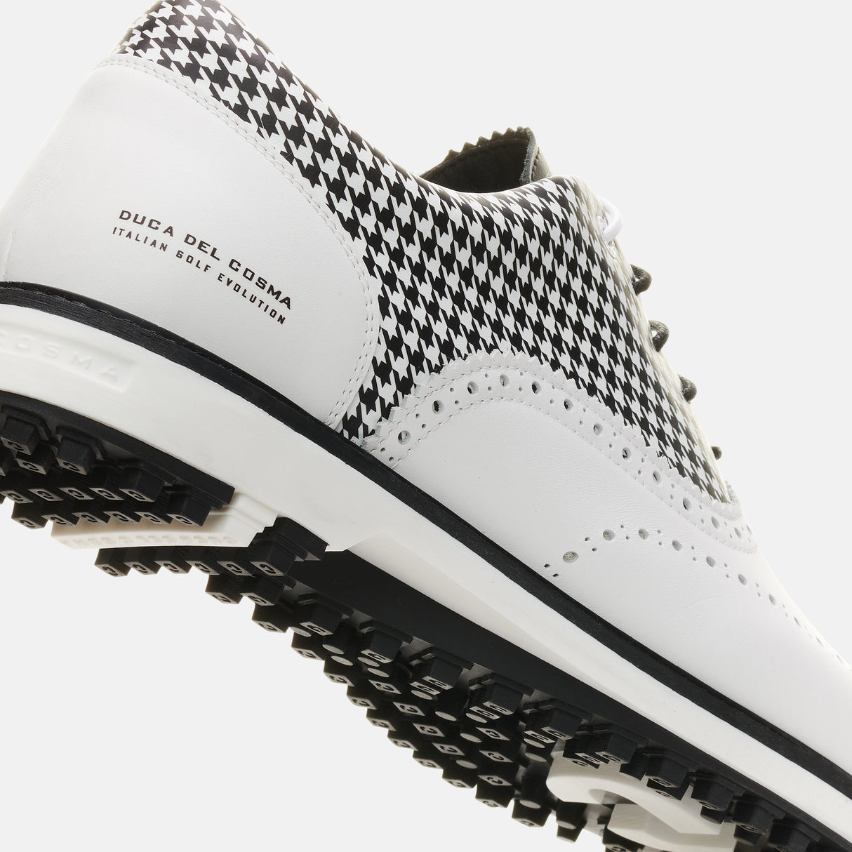 Duca Del Cosma Dandy Premium Spikeless Golf Shoes - White / Black - Handmade in 🇵🇹