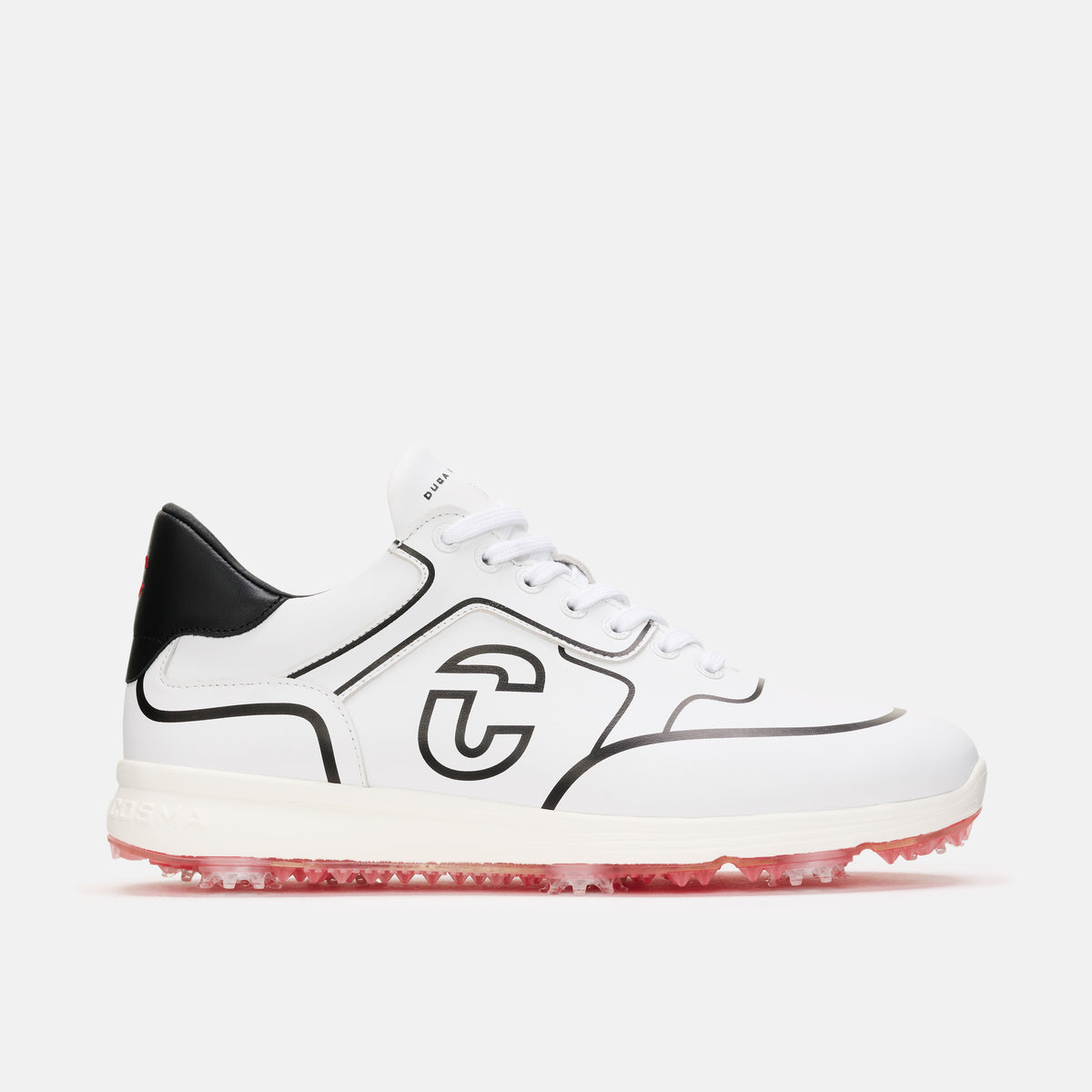 Duca Del Cosma Orlando Pro Spiked Golf Shoes - SAMPLE - White / Black